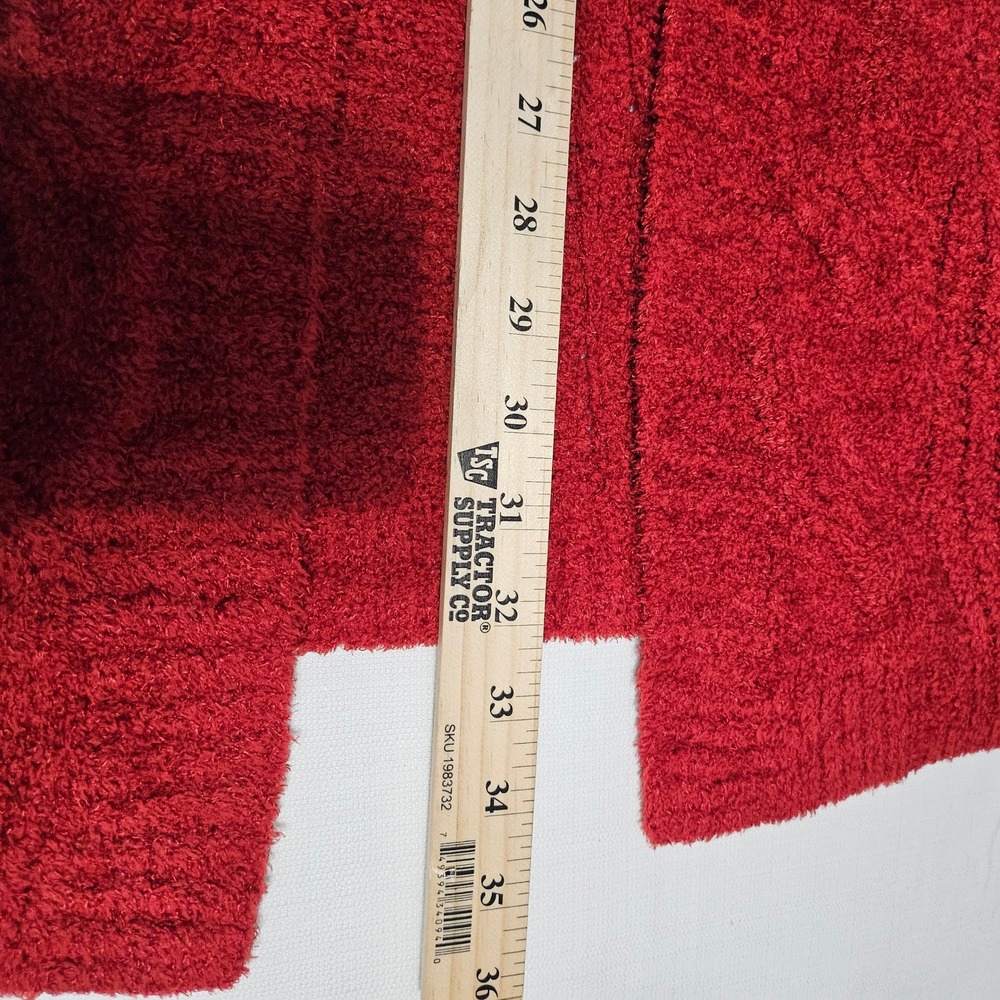 Maurice's Cozy Cable‎ Knit Chenille Cardigan Open Front Red Womens 2X - Picture 3 of 10